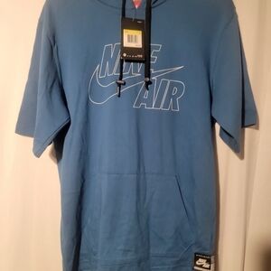Mens Size Small Nike Air Short Sleeveless Hoodie Sweatshirt Gym 834128-457